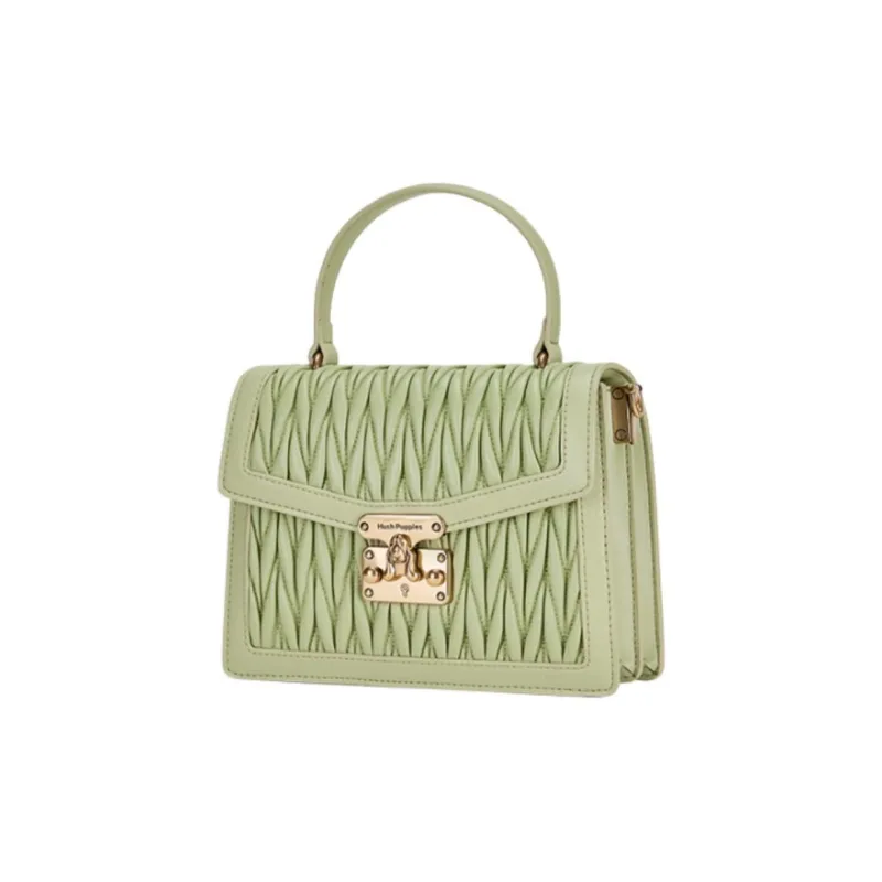 Hush Puppies Synthetic Leather Crossbody One Shoulder Handbag Medium Size Women's Light Green-1