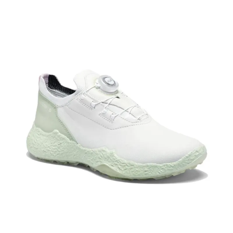 Ecco GOLF BIOM H5 Low Top Golf Shoes Women's White Green-1