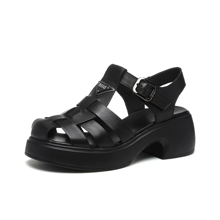 Golden Silk Rabbit Roman Sandals Women's-1