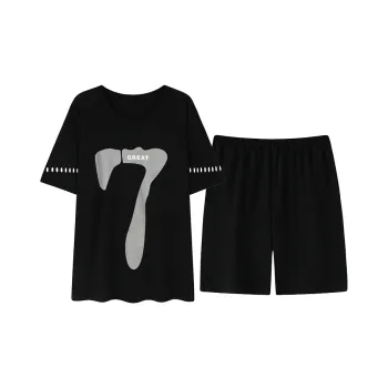 XIAFENYAN Pajama Set Men's Black
