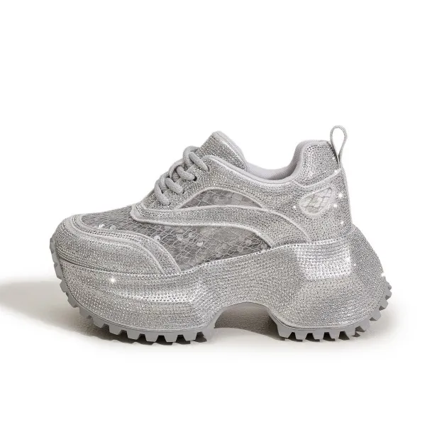 Milan Love Song Cushioning, Wear Resistant Low Top Chunky Sneakers Women's-0