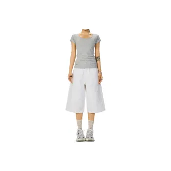 ZAVK Denim Shorts Women's White[Seven Parts]