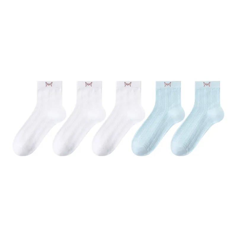 MIIOW Mid Calf Socks Women's 5 Pack-20