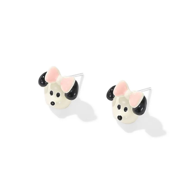 DODOGOGO Alloy S925 Silver, Oil Drip Stud Earrings Women's-3