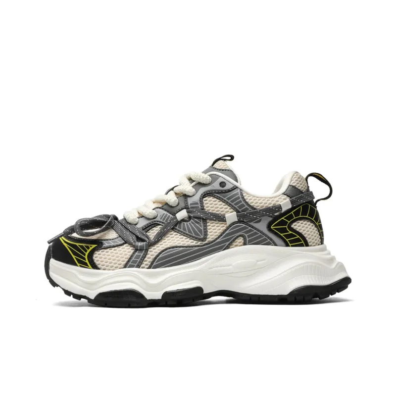 CEDAR HAN Shock Absorbers Slip Resistant Breathable Low Top Chunky Sneakers Men's-7