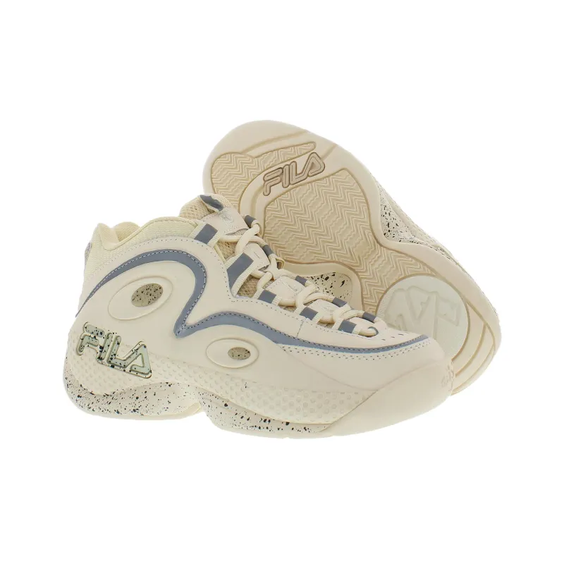 FILA Grant Hill 3 Cushioning, Wear Resistant Mid Top Casual Shoes Women's Ecru-3