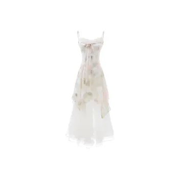 KKX Slip Dresses Women's Peach With A Hint Of Green