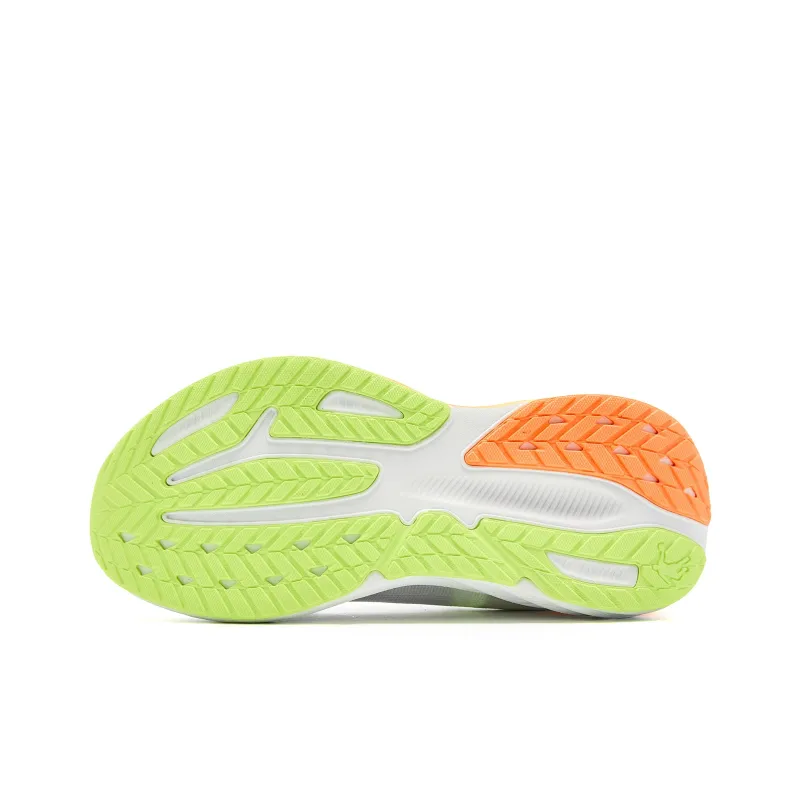 QIAODAN Cushioning, Slip Resistant, And Abrasion Resistant Low Top Casual Running Shoes Women's White Orange-4