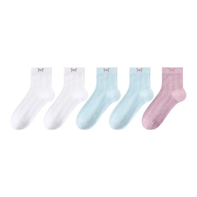 MIIOW Mid Calf Socks Women's 5 Pack-5