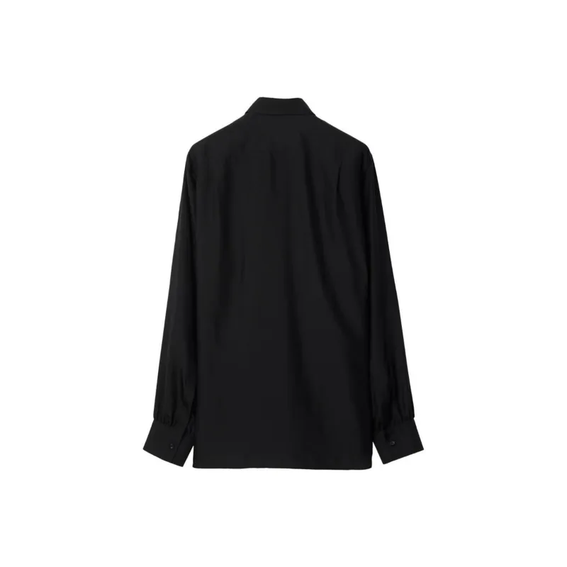 Burberry Pointed-collar Silk Shirt-1