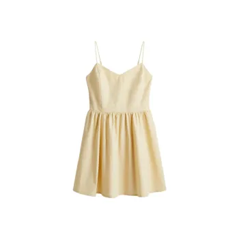 H&M Slip Dresses Women's Light Yellow
