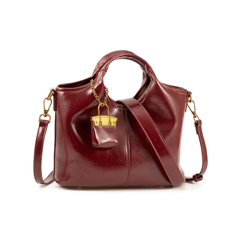 Vigno Synthetic Leather Handbag, One Shoulder, Crossbody Bag Regular Women's Red-1