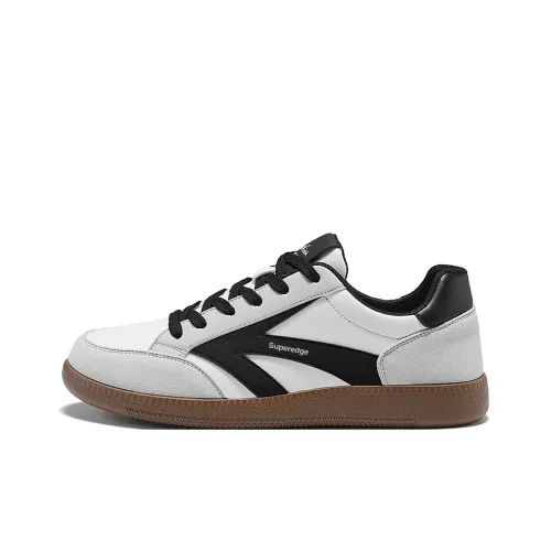SUPEREDGE Breathable Lightweight Rebound Low Top Casual Shoes Men's Black White