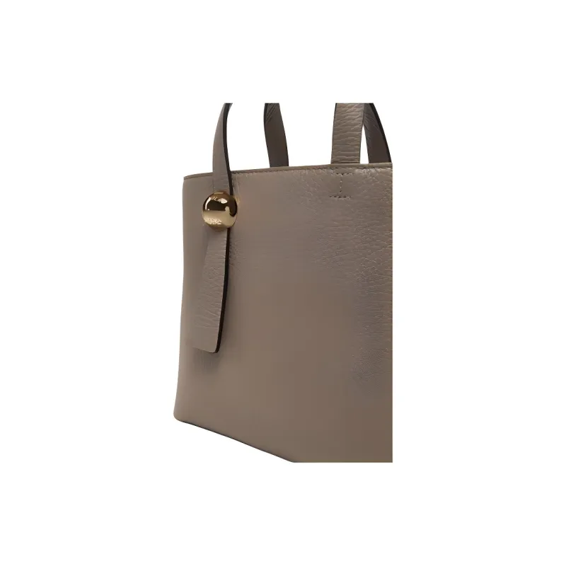 Furla Leather Tote Bag, Shopping Bag, Crossbody Bag, One Shoulder Handbag Women's Gray-2