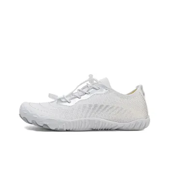 TELENT Odor Resistant Quick Dry Lightweight River Trekking Shoes Unisex White Silver