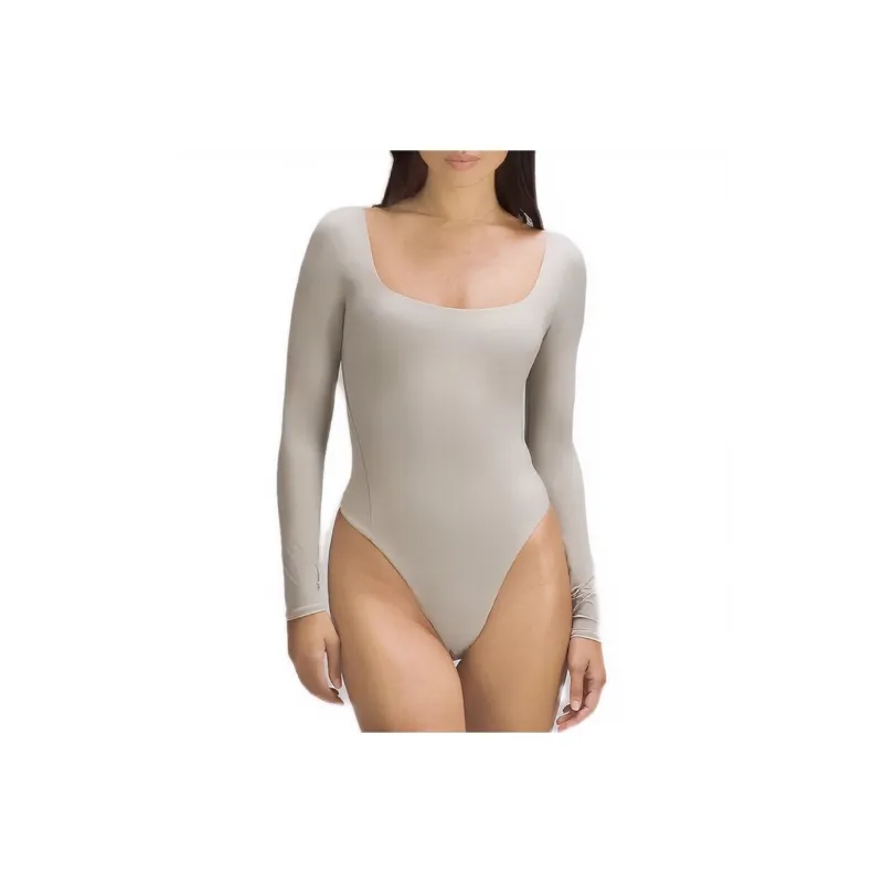 Lululemon Wundermost Ultra Soft Nulu Square Neck Long Sleeve Bodysuit Bodysuits Women's-16