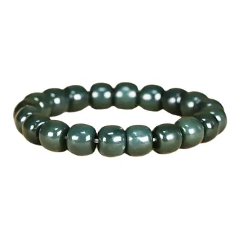 Phoenix Temple Jewelry Hetian Jade Bracelets Green Jade Women's