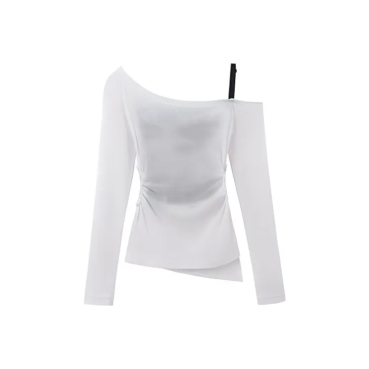 Drop Shoulder Sleeve Minimalist Style Basic T Shirt Women's-7