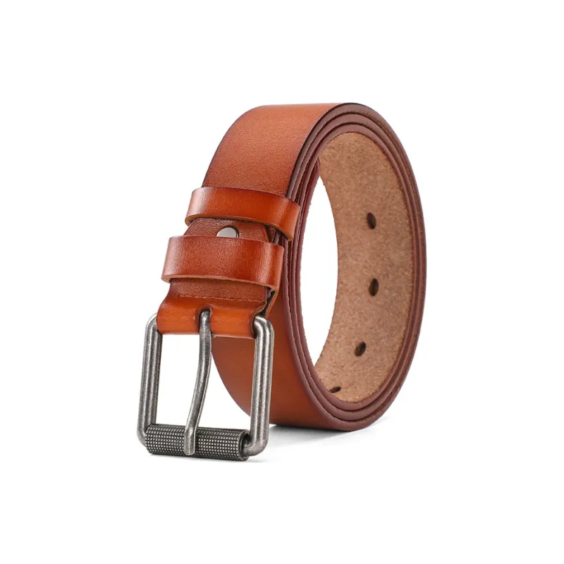 Lanza Cow Split Leather Belts Men's Width 3.5CM-3
