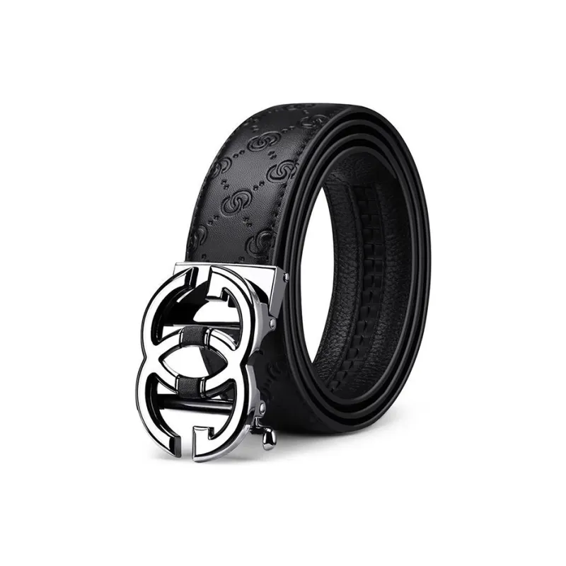 YUZHAOLIN Cow Split Leather Belts Men's Width 3.5CM-3