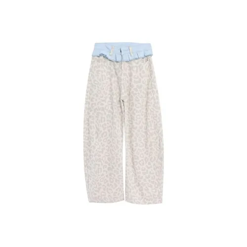HUINIAN Jeans Women's Leopard Print
