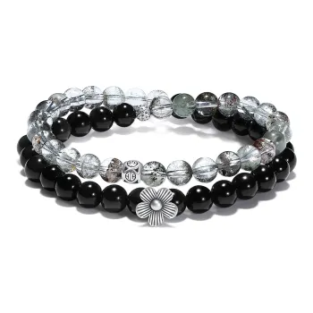 PUTUOSHANWENCHUANG Obsidian Jade Bracelets Unisex
