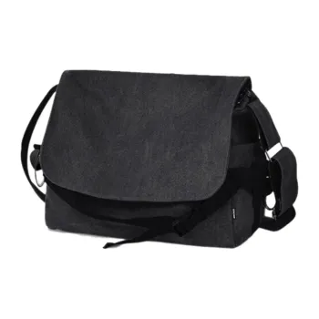 Tonlion Canvas Crossbody Bag Unisex Gray/Black