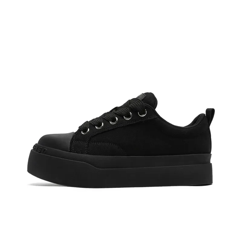 ESTEE GEEA Coverage Slip Resistant, Abrasion Resistant, Height Increasing Low Top Skateboard Shoes Unisex Black-0