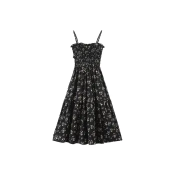 Rose Slip Dresses Women's Black