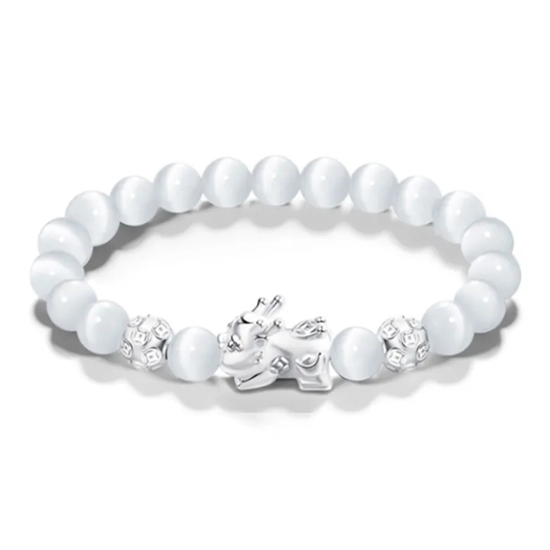 HAPPY BEAN Obsidian Bracelets Unisex-3