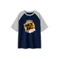 Navy Blue & White Heather Gray