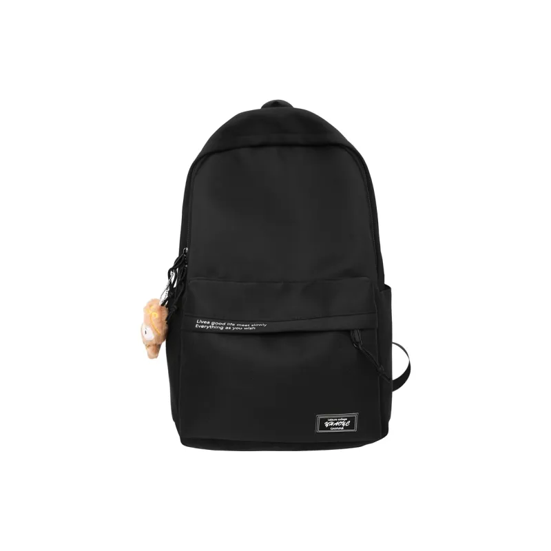 Yalu Nylon Backpack Unisex White/Black-3
