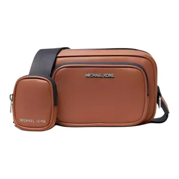 MICHAEL KORS Cow Leather Camera Bag, Shoulder Bag, Crossbody Bag Men's Leather Brown