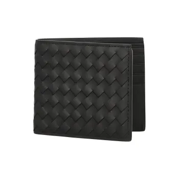 Bottega Veneta Leather Wallet Men's Black