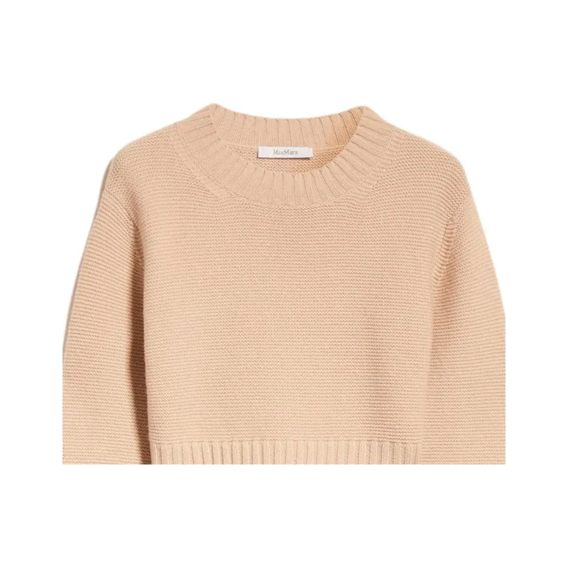 MaxMara Kaya Collection Cropped Cashmere Jumper Sweater Women's Pink-4