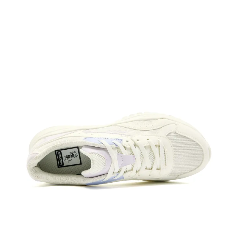QIAODAN Anti Slip Wear Resistant Low Top Casual Shoes Women's White Purple-3