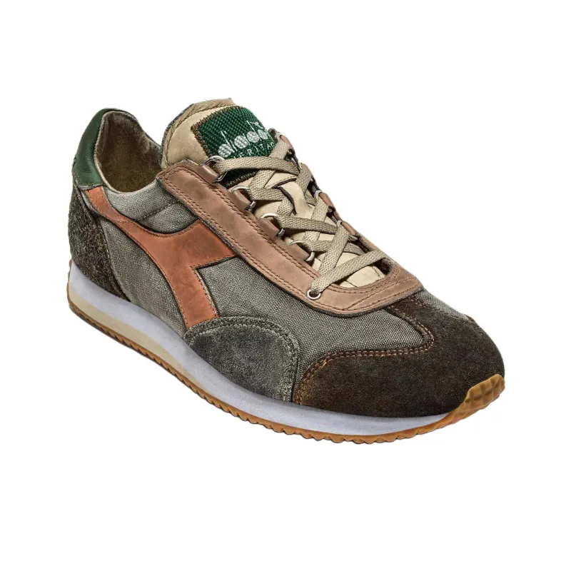 Diadora Heritage Equipe Dirty Sw Evo Low Top Casual Shoes Unisex Gray-3