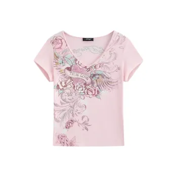 Ed Hardy T Shirts Women's Cherry Blossom Pink