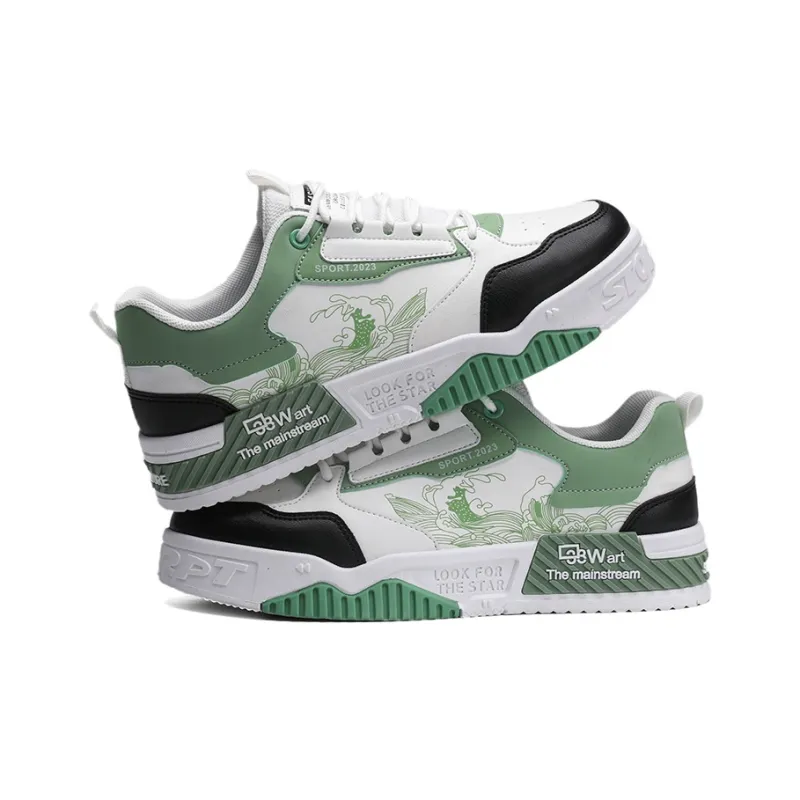 LONGDUIZHANG Slip Resistant Cushioning Abrasion Resistant Breathable Low Top Skateboard Shoes Unisex-10