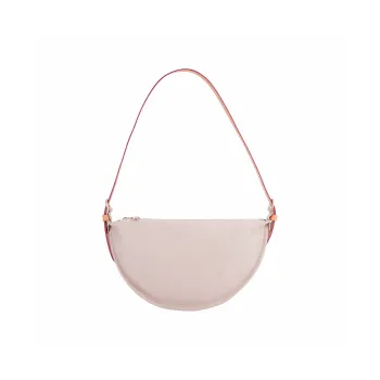 LONGCHAMP Sheepskin Crossbody Shoulder Bag Medium Size Women's Taupegray