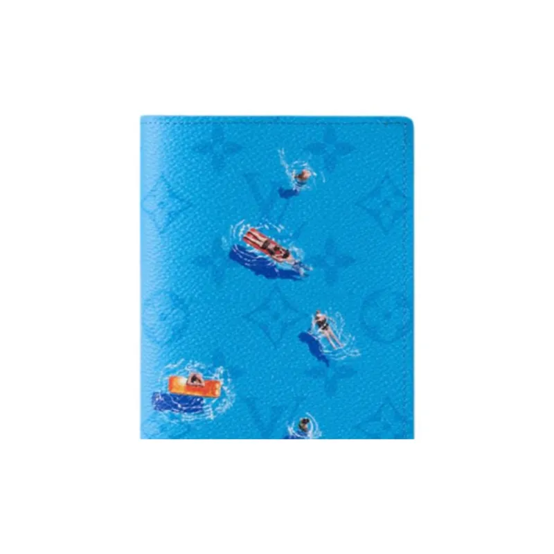 LOUIS VUITTON Pool Passport Cover Blue Lagoon-4