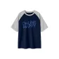 Navy Blue & White Heather Gray