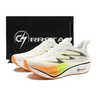 CHRROTA Low Top Running Shoes Unisex Green Orange Speed Shadow