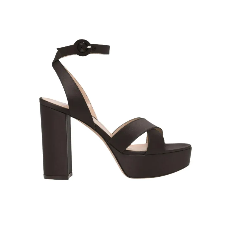 GIANVITO ROSSI Sabrina One Strap Sandals 10.5cm Women's Black-1