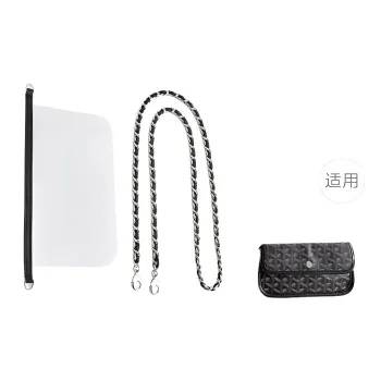 Jingxi Cow Leather Crossbody Chain Damage Free Modification Accessories Bag Shoulder Strap Women's Black