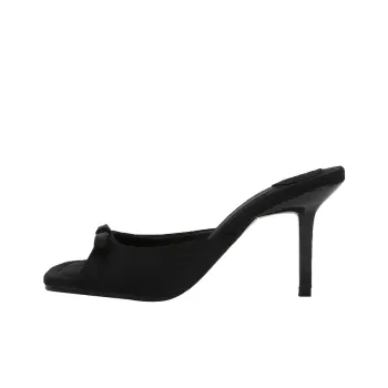 MCKP Rubber Sole Odor Resistant Slide Slippers Women's Black