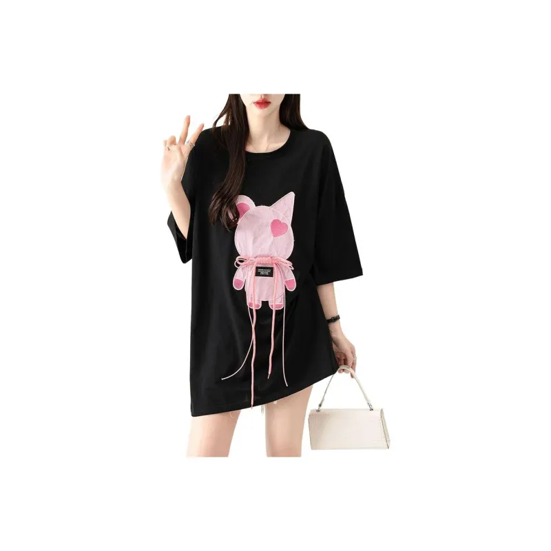HTHK Drop Shoulder Sleeve T Shirt Women's-0