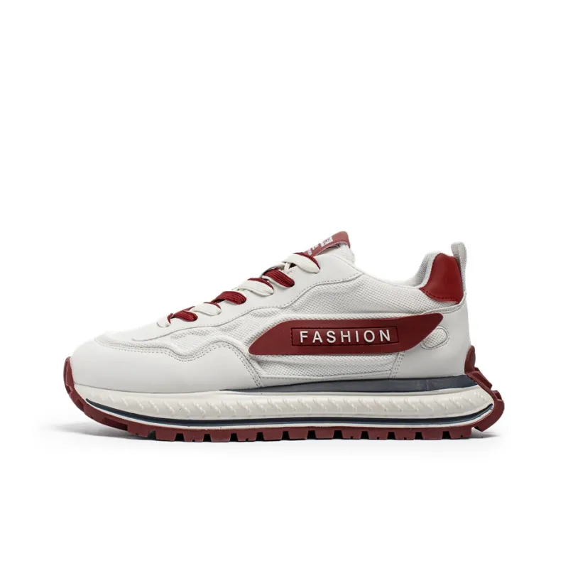 BINGO DUCK Slip Resistant, Breathable, Height Increasing Low Top Chunky Sneakers Men's-7