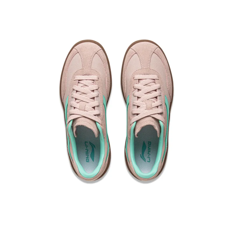LiNing Yunchuan 2 Slip Resistant, Abrasion Resistant, Lightweight Low Top Skateboard Shoes Women's Light Blush Pink-3
