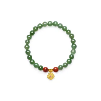 Cuiya Golden Building Hetian Jade Bracelets Jasper Women's